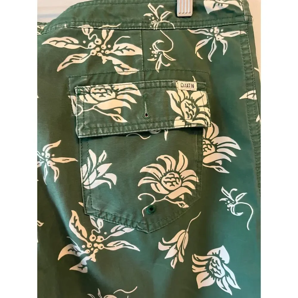 Men's KATIN Haiku Trunk Green Swim Trunks